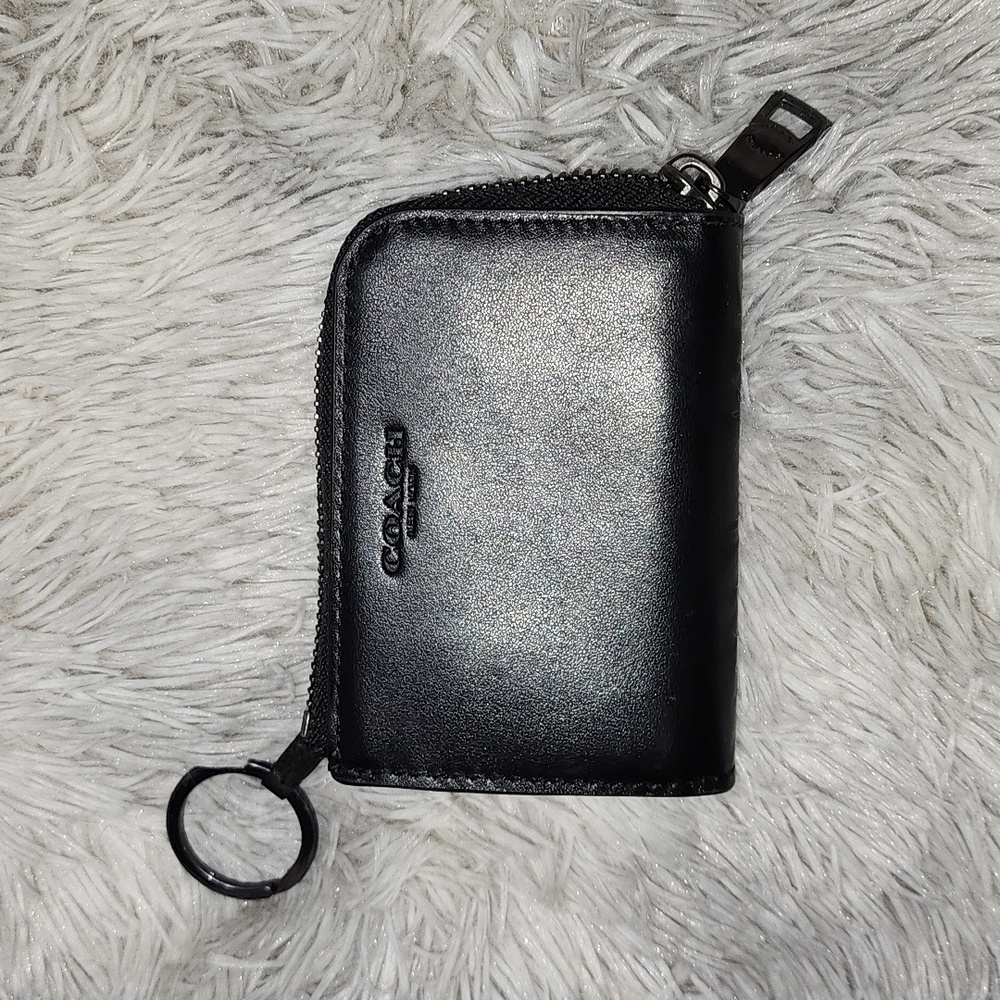 Coach Key and Card Holder Black